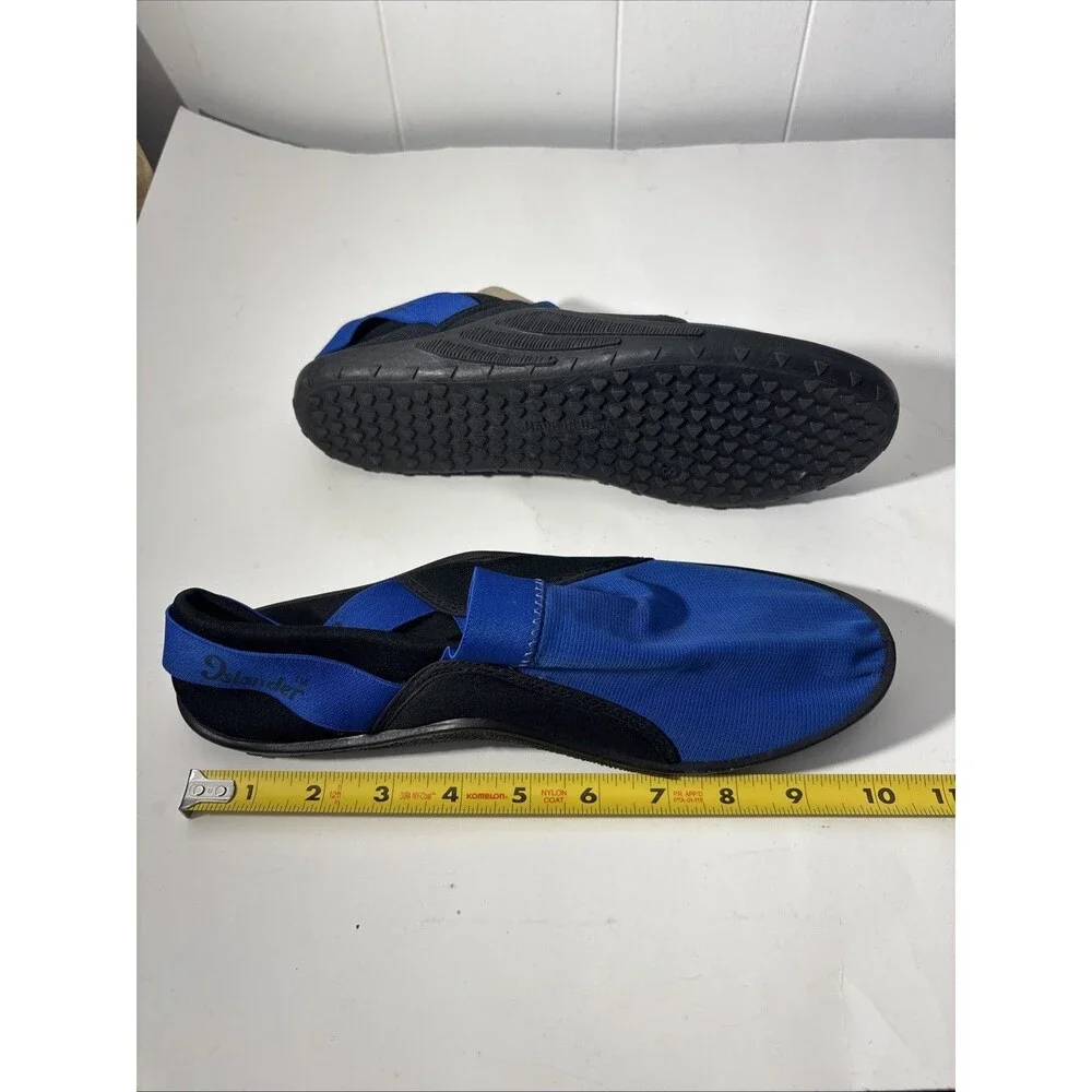 Islander Aqua Socks Shoes Size 8 Blue Black Stretch Fabric SlipOn Packable Beach